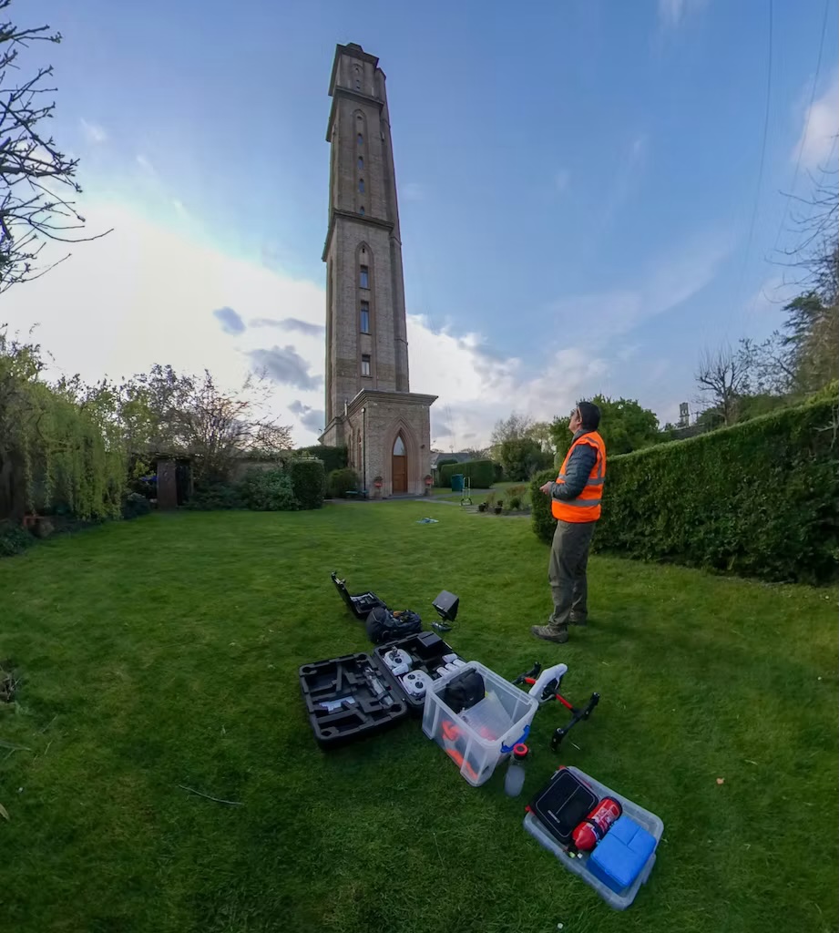Fieldwork with drone equipment