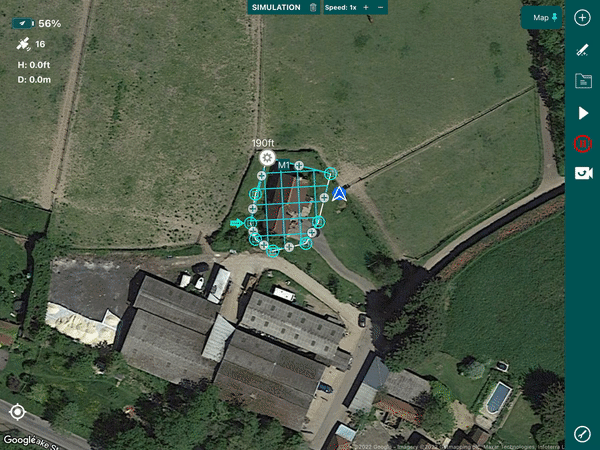 Drone flight planning and inspection tablet view